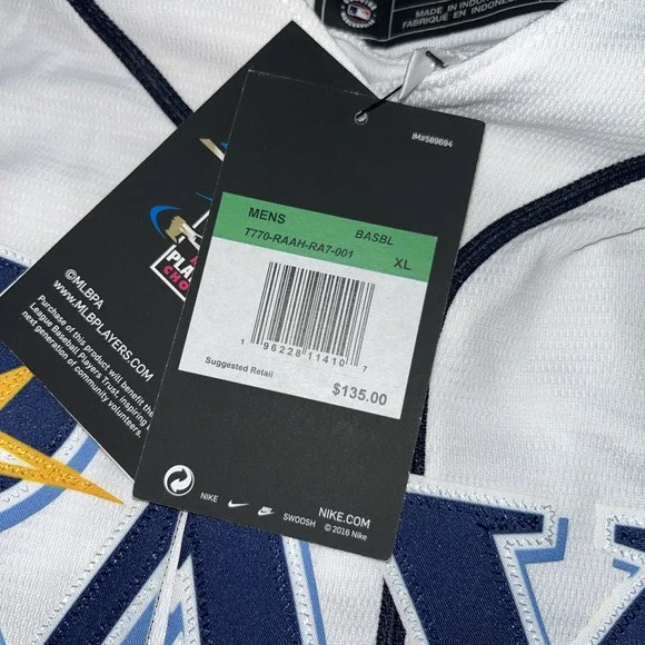 Wander Franco Tampa Bay Rays Nike Jersey - White Size XL‎ MLB Baseball NWT - Picture 7 of 10